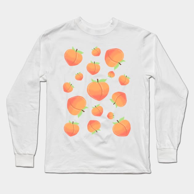 PEACH FRUIT Long Sleeve T-Shirt by ulricartistic